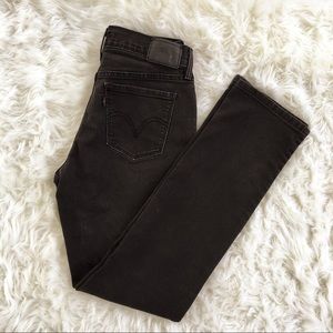 Black Levi’s 505 Straight Leg Jeans Size 4